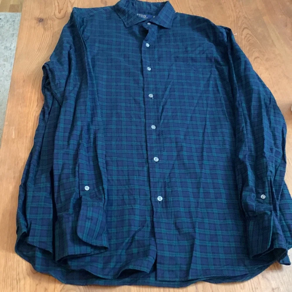 Plaid Polo Button Down Shirt